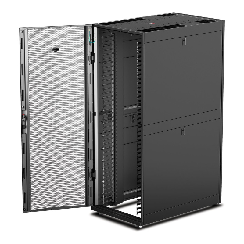 APC NetShelter SX 42U 750 mm platums x 1070 mm dziļums tīkla skapītis ar sāniem melns | Schneider Electric