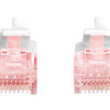 CAT 6 U-UTP Slim komunikācijas kabelis | Patch cord | Caurspīdīgs sarkans savienotājs vieglai 6. kategorijas (250 MHz) identifikācijai. Iekšējie vadītāji: vara (Cu) | Pelēks | 2 m | Moduālais RJ45 (8/8) spraudnis