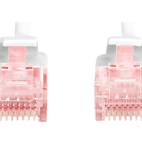 CAT 6 U-UTP Slim komunikācijas kabelis | Patch cord | Caurspīdīgs sarkans savienotājs vieglai 6. kategorijas (250 MHz) identifikācijai. Iekšējie vadītāji: vara (Cu) | Pelēks | 2 m | Moduālais RJ45 (8/8) spraudnis