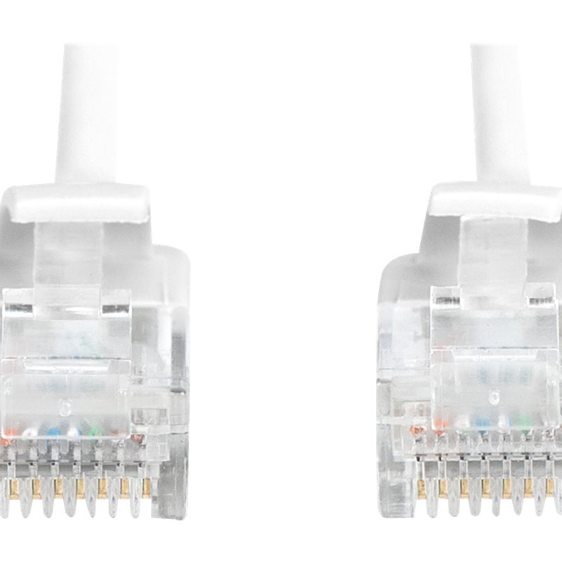 CAT 6 U-UTP Slim komunikācijas kabelis | Patch cord | Caurspīdīgs sarkans savienotājs vieglai 6. kategorijas (250 MHz) identifikācijai. Iekšējie vadītāji: vara (Cu) | Pelēks | 2 m | Moduālais RJ45 (8/8) spraudnis