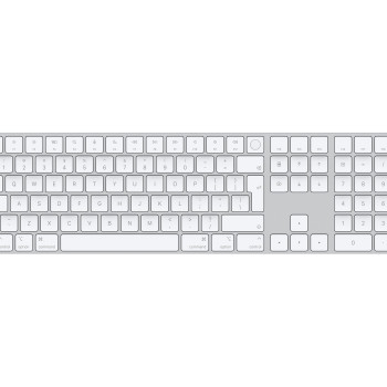 Apple Magic Keyboard ar Touch ID un cipartastatūru | Tastatūra | Bezvadu | Angļu | Balta