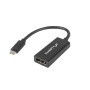 Lanberg USB-C (M) 3.1 uz DisplayPort (F) adaptera kabelis 15 cm, melns | AD-UC-DP-01