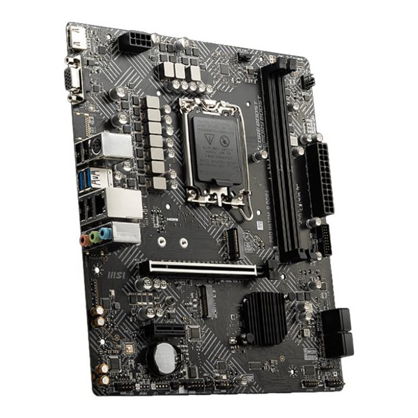 MSI | PRO H610M-G | Procesoru saime Intel | Procesora ligzda LGA1700 | DDR5 | Atbalstītie cieto disku interfeisi SATA, M.2 | SATA savienotāju skaits 4