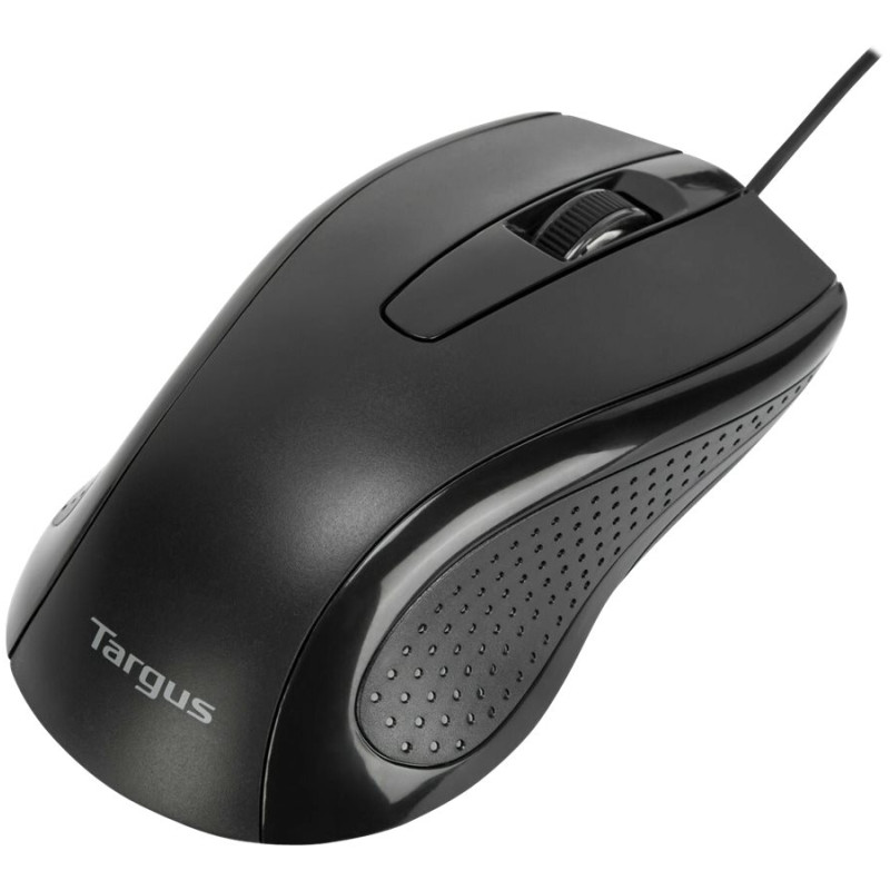Targus Full-Size Optical Antimicrobial Wired Mouse | Targus Mouse | Full-Size Optical Antimicrobial | Wired | Black