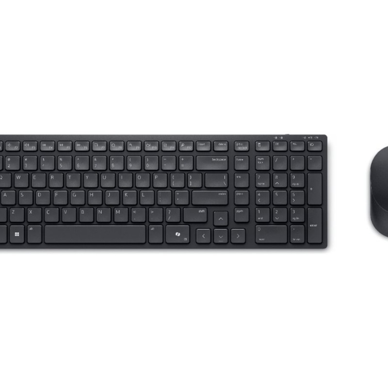Dell | Klusa tastatūra un pele | KM555 | Tastatūras un peles komplekts | Bezvadu | Bezvadu savienojums | US International (QWERTY) | Melna