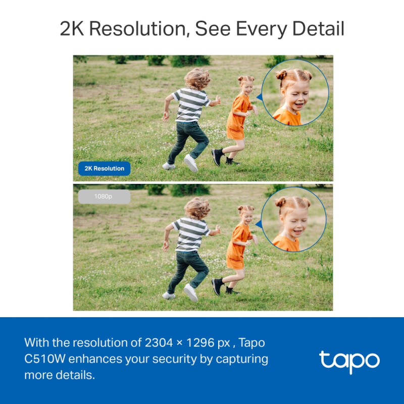 TP-LINK | Pan/Tilt drošības Wi‑Fi kamera | Tapo C510W | Dome | 3 MP | 3.9mm | IP65 | H.264 | MicroSD, līdz 512 GB