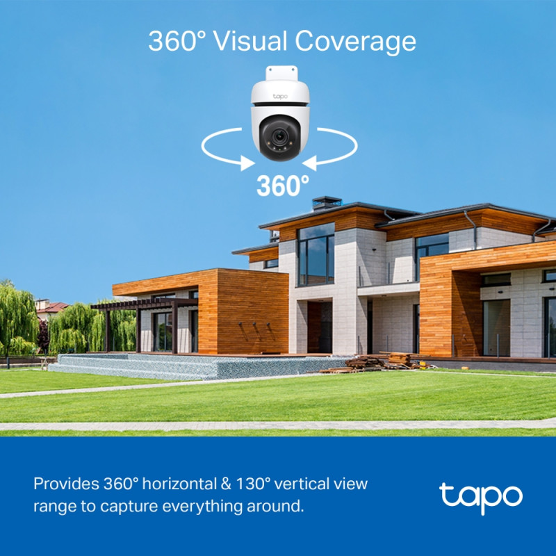 TP-LINK | Pan/Tilt drošības Wi‑Fi kamera | Tapo C510W | Dome | 3 MP | 3.9mm | IP65 | H.264 | MicroSD, līdz 512 GB
