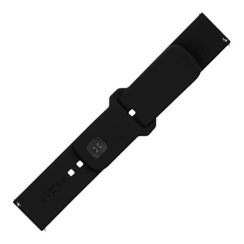Fixed | Sporty Strap Set with Quick Release 22mm for smartwatch | 160-235 mm | Black | Silicone