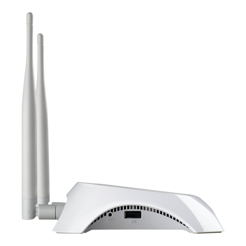 TP-LINK | 3G/4G maršrutētājs | TL-MR3420 | 802.11n | 300 Mbit/s | 10/100 Mbit/s | Ethernet LAN (RJ-45) porti 4 | Mesh atbalsts Nē | MU-MIMO Nē | 3G/4G caur izvēles USB adapteri | Antenas tips 2x ārējā | 1x USB 2.0