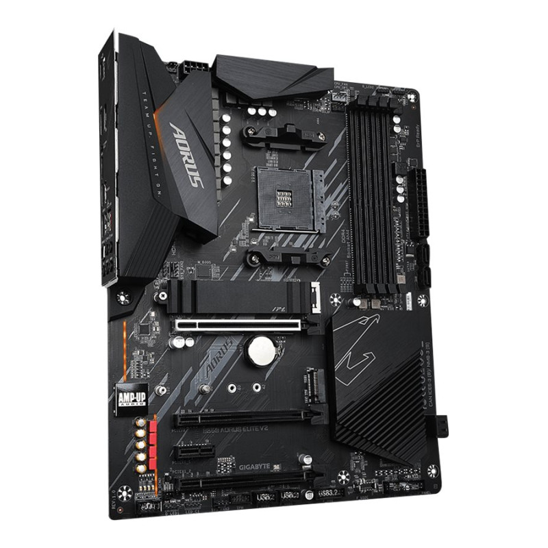 Gigabyte | B550 AORUS ELITE V2 1.0 | Procesoru ģimene AMD | Procesora ligzda AM4 | DDR4 DIMM | Atmiņas sloti 2 | Čipsets AMD B | ATX