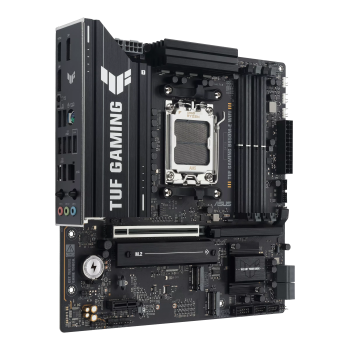 Asus TUF GAMING B850M-E WIFI | Procesoru saime AMD | Procesora ligzda AM5 | DDR5 | Atbalstītās cietā diska saskarnes SATA, M.2 | SATA savienotāju skaits 4