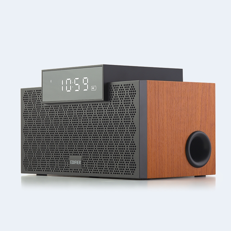 Edifier | Multifunctional 2.1 Alarm Clock Bluetooth Speaker | MP260 | RMS 12 + 2×4 W | Bluetooth | Portable | Black/Brown