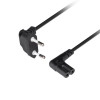 Lanberg CEE 7/16 uz EC 320 C7 Euro (radio) barošanas kabelis 1.8m leņķveida VDE | CA-C7CA-12CC-0018-BK