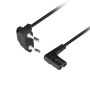 Lanberg CEE 7/16 uz EC 320 C7 Euro (radio) barošanas kabelis 1.8m leņķveida VDE | CA-C7CA-12CC-0018-BK