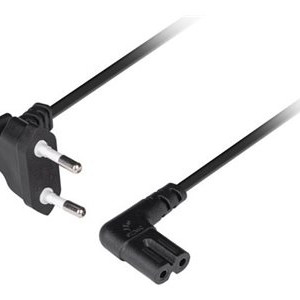 Lanberg CEE 7/16 uz EC 320 C7 Euro (radio) barošanas kabelis 1.8m leņķveida VDE | CA-C7CA-12CC-0018-BK