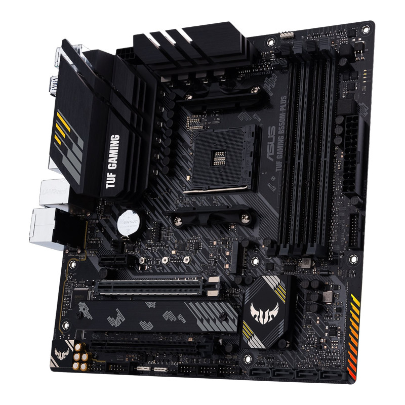 Asus | TUF Gaming B550M-Plus | Procesoru ģimene AMD | CPU ligzda AM4 | DDR4 | Atmiņas sloti 4 | Čipsete AMD B | Micro ATX
