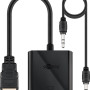 Goobay | HDMI/VGA adapteris, niķelēts | 68793 | Melns | HDMI spraudnis (A tips) | VGA ligzda (15‑pin)