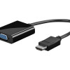 Goobay | HDMI/VGA adapteris, niķelēts | 68793 | Melns | HDMI spraudnis (A tips) | VGA ligzda (15‑pin)