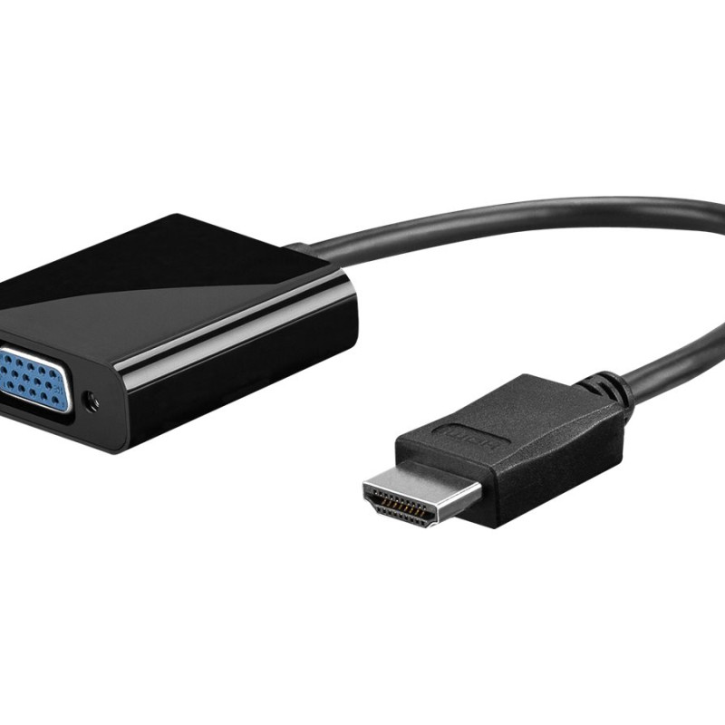 Goobay | HDMI/VGA adapteris, niķelēts | 68793 | Melns | HDMI spraudnis (A tips) | VGA ligzda (15‑pin)