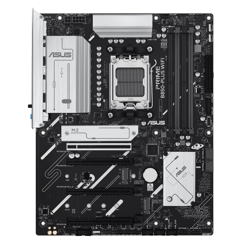 Asus PRIME B850-PLUS WIFI | Procesoru ģimene AMD | Procesora ligzda AM5 | DDR5 | Atbalstītie disku interfeisi M.2, SATA | SATA konektoru skaits 4