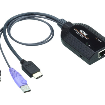 Aten USB HDMI virtuālās multivides KVM adaptera kabelis (atbalsta viedkaršu lasītāju un audio de-embedderi) | Aten | USB HDMI virtuālās multivides KVM adaptera kabelis (atbalsta viedkaršu lasītāju un audio de-embedderi)