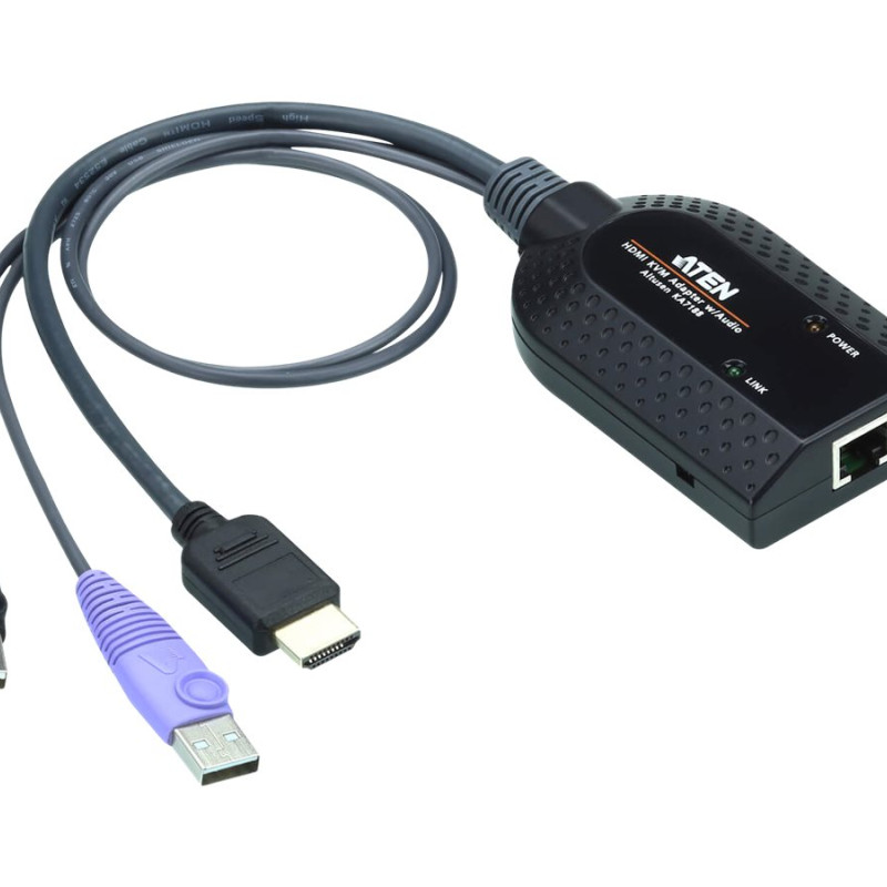 Aten USB HDMI Virtual Media KVM Adapter Cable (Support Smart Card Reader and Audio De-Embedder) | Aten | USB HDMI Virtual Media KVM Adapter Cable (Support Smart Card Reader and Audio De-Embedder)
