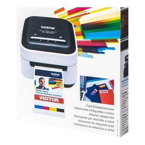 Brother VC-500W | Colour | ZINK Zero-Ink | Label Printer | Wi-Fi | Black/ grey
