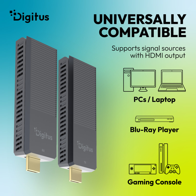 Digitus 4K Wireless HDMI Extender Set, 150 m, 4K/60Hz | DS-55359