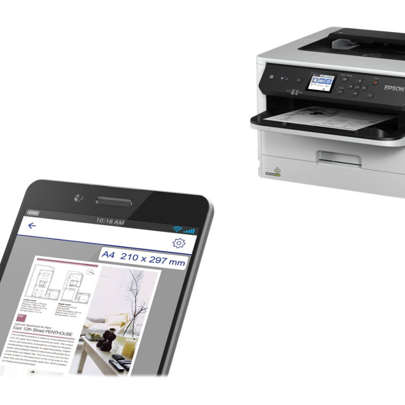 Epson | Printeris | WorkForce WF-M5298DW | PrecisionCore™ drukas galva | Mono | A4 | Wi-Fi | Pelēks