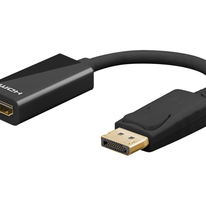 Goobay | DisplayPort/HDMI pārejas kabelis | 67881 | DisplayPort spraudnis | HDMI ligzda | 0.1 m