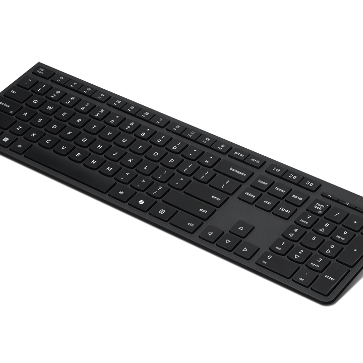 Lenovo Professional Wireless Rechargeable Keyboard AI | Tastatūra | Bezvadu | Bluetooth | Igaunijas | Pelēka